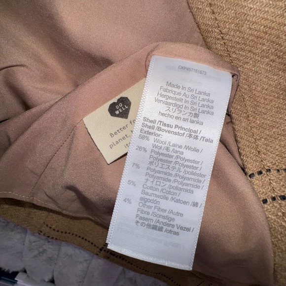 Madewell (Re)sourced‎ Mini Skirt Womens 8 Camel Zip-Front Windowpane Wool Blend - Picture 8 of 9